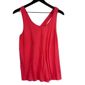Sundry Criss-Cross Strap Tank Top Coral Pink - 2 Medium